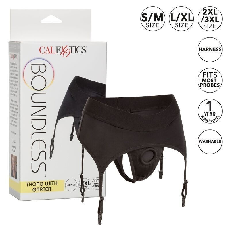 Calexotics - Perizoma Senza Sfilatura Con Giarrettiera S/M - CALEXOTICS - Strap-on e Imbracature | erosidea.com