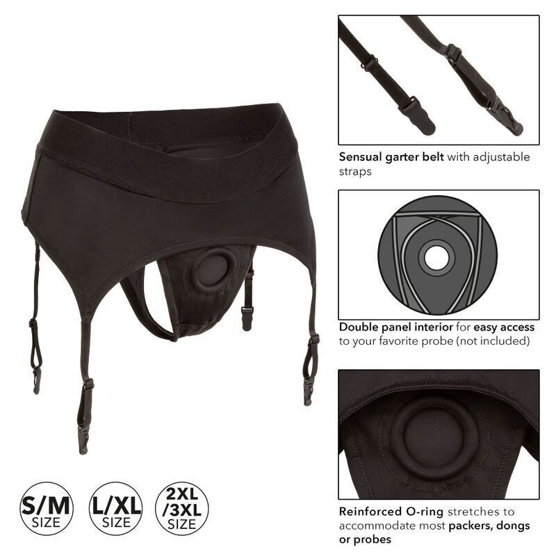 Calexotics - Perizoma Senza Sfilatura Con Giarrettiera S/M - CALEXOTICS - Strap-on e Imbracature | erosidea.com