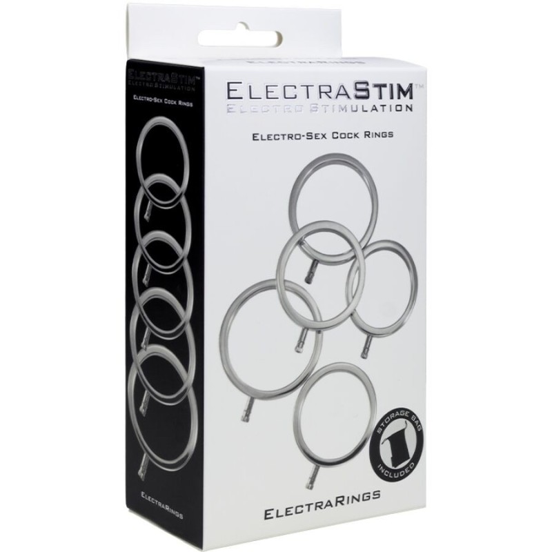 Electrastim - Electrarings Anelli Per Pene In Metallo Confezione Da 5 - ELECTRASTIM - Costrittivi | erosidea.com