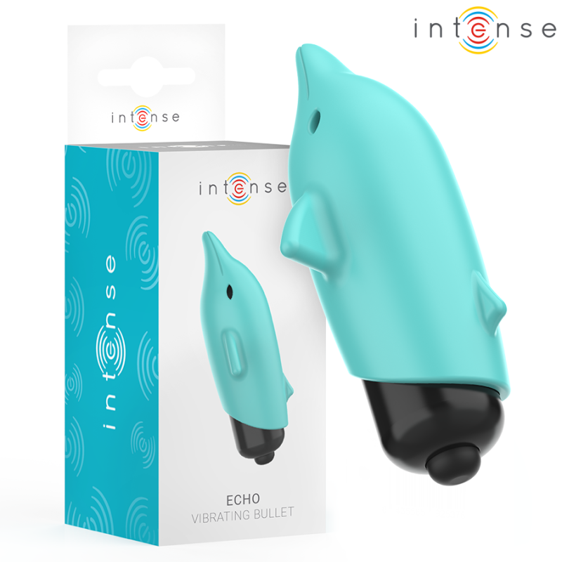 Intense - Echo Vibrante Bullet Delfino Blu 8 X 47 Cm - INTENSE FUN - Vibratori Mini | erosidea.com