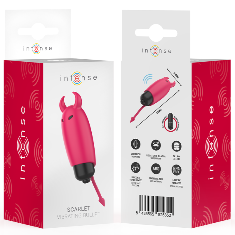 Intense - Bullet Vibrante Scarlatto Red Demon 93 X 24 Cm - INTENSE FUN - Vibratori Mini | erosidea.com