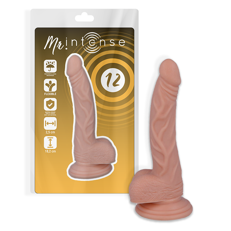 Mr Intense - 12 Dildo Realistico 18.2 cm x 2.5 cm - MR. INTENSE - Dildo Realistici | erosidea.com