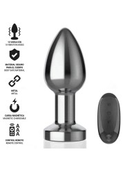 Intense - Plug Anale 10 Vibrazioni Metallo Con Telecomando M - INTENSE ANAL TOYS - Plug e Catene Anali | erosidea.com