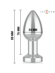 Intense - Plug Anale 10 Vibrazioni Metallo Con Telecomando M - INTENSE ANAL TOYS - Plug e Catene Anali | erosidea.com