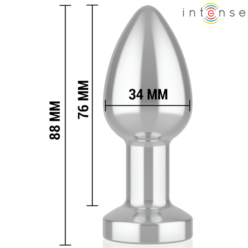 Intense - Plug Anale 10 Vibrazioni Metallo Con Telecomando M - INTENSE ANAL TOYS - Plug e Catene Anali | erosidea.com