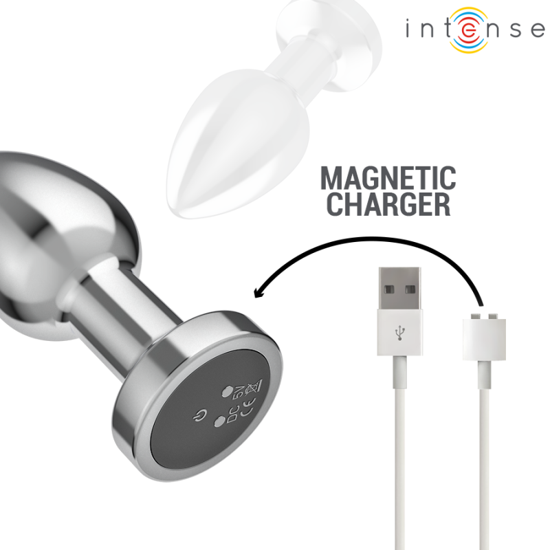 Intense - Plug Anale 10 Vibrazioni Metallo Con Telecomando M - INTENSE ANAL TOYS - Plug e Catene Anali | erosidea.com