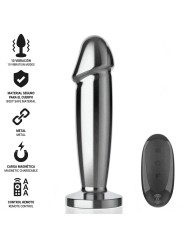 Intense - Anal Plug 10 Vibrazioni Dildo Metallo Con Telecomando S - INTENSE ANAL TOYS - Dildo | erosidea.com