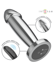 Intense - Anal Plug 10 Vibrazioni Dildo Metallo Con Telecomando S - INTENSE ANAL TOYS - Dildo | erosidea.com