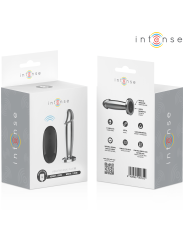 Intense - Anal Plug 10 Vibrazioni Dildo Metallo Con Telecomando S - INTENSE ANAL TOYS - Dildo | erosidea.com
