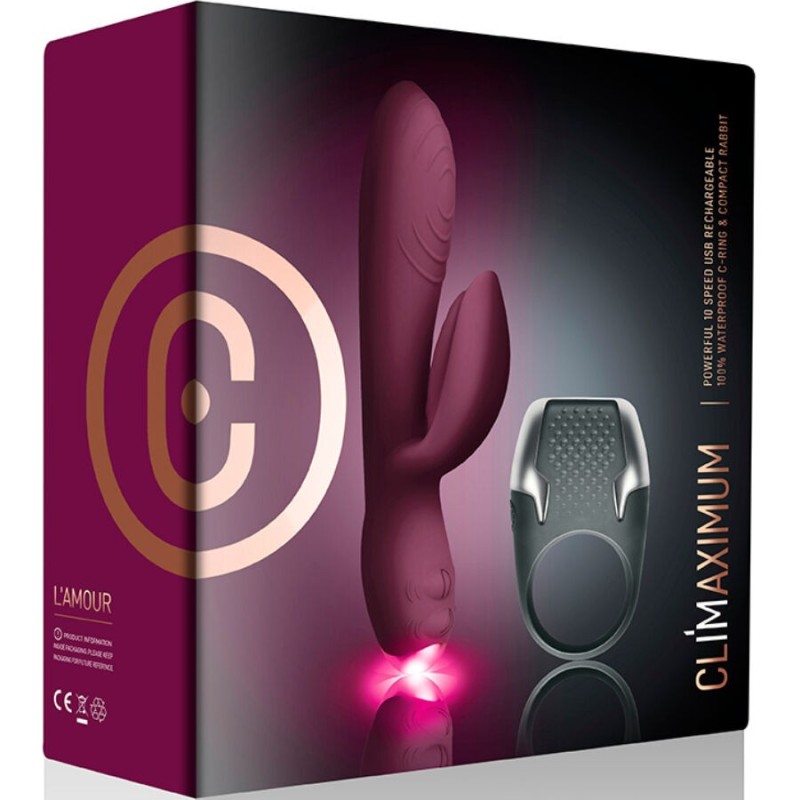 Climaximum Lamour Kit Vibratore Rabbit E Anello Per Il Pene A Led - CLIMAXIMUM - Kit del piacere e Giochi Erotici | erosidea.com