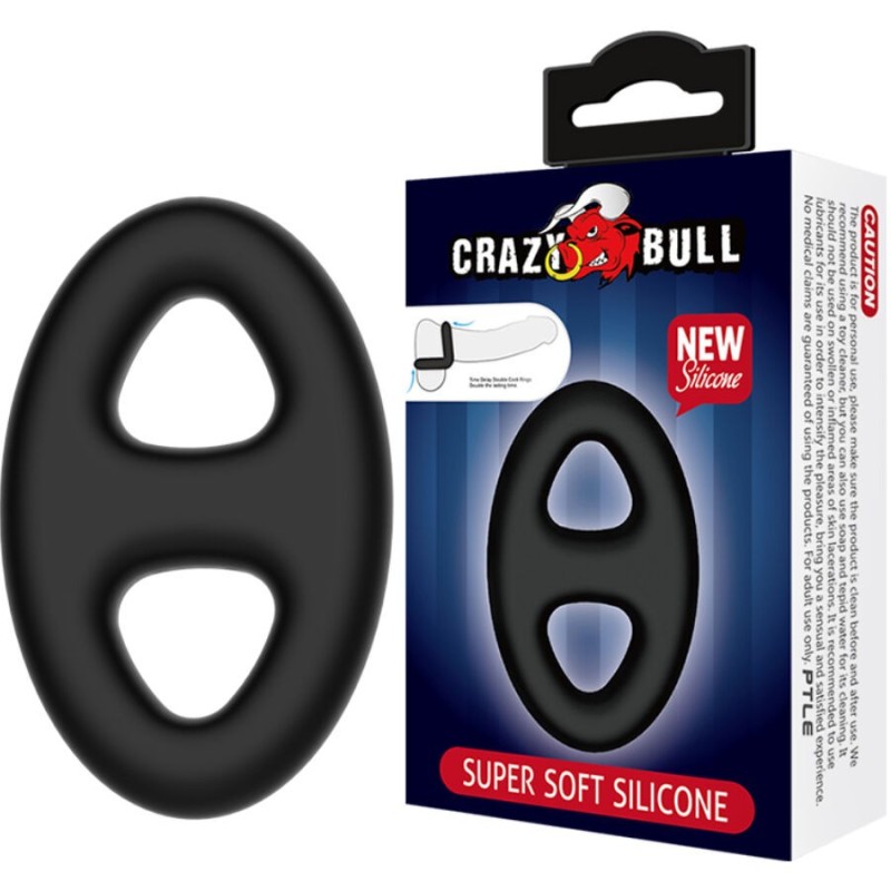 Crazy Bull - Anello Doppio Ovale In Silicone - CRAZY BULL - Anelli Fallici | erosidea.com