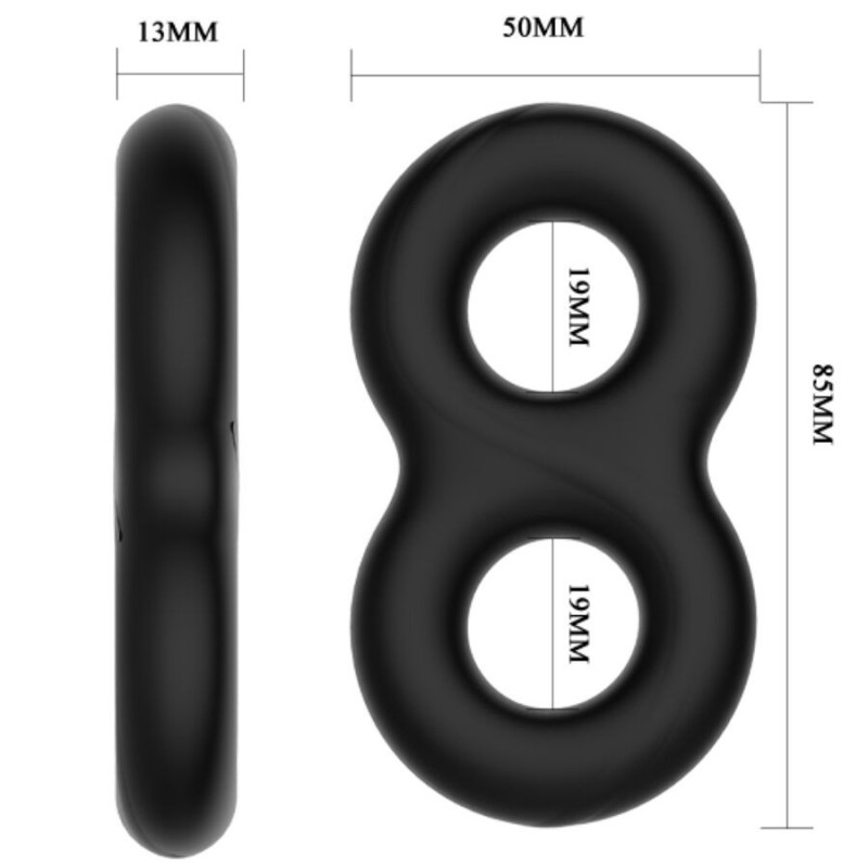 Crazy Bull - Anello In Silicone Doppio Infinito - CRAZY BULL - Anelli Fallici | erosidea.com