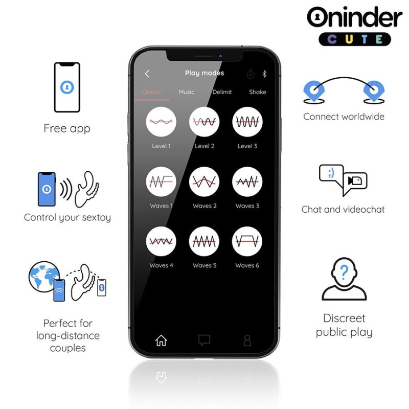 Oninder Cute - Love 3 Some Triplo Vibratore - App Gratuita - ONINDER CUTE - Vibratori con App | erosidea.com