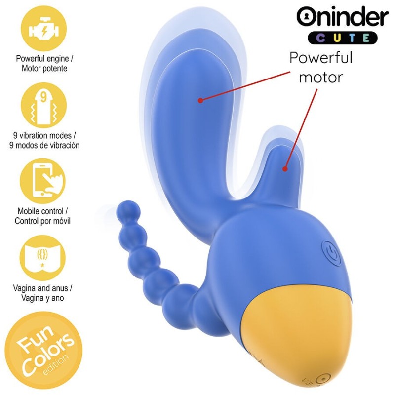 Oninder Cute - Love 3 Some Triplo Vibratore - App Gratuita - ONINDER CUTE - Vibratori con App | erosidea.com