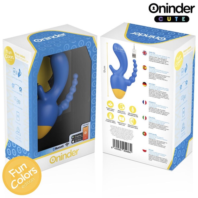 Oninder Cute - Love 3 Some Triplo Vibratore - App Gratuita - ONINDER CUTE - Vibratori con App | erosidea.com