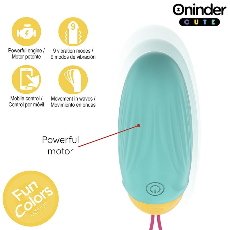 Oninder Cute - Uovo Vibro-Rotante In Silicone Con Gemma Per Amore E Piacere - App Gratuita - ONINDER CUTE - Ovetti Palline Sfere | erosidea.com