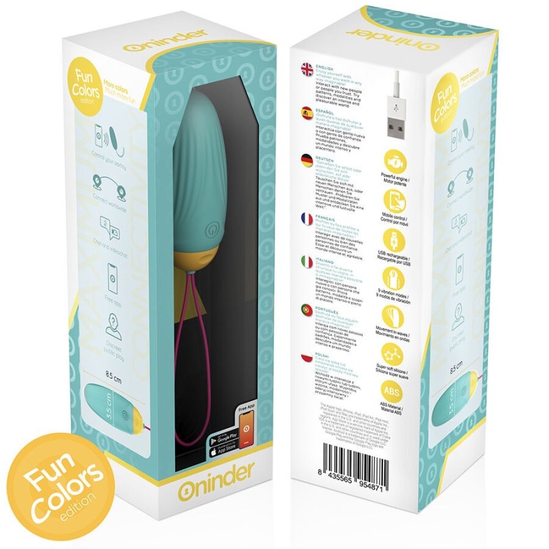 Oninder Cute - Uovo Vibro-Rotante In Silicone Con Gemma Per Amore E Piacere - App Gratuita - ONINDER CUTE - Ovetti Palline Sfere | erosidea.com