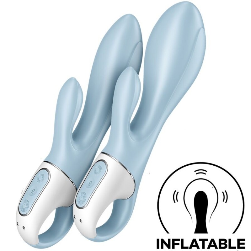 Satisfyer - Air Pump Bunny 1 Vibratore Gonfiabile Rabbit Blu - SATISFYER VIBRATOR - Vibratori Rabbit | erosidea.com