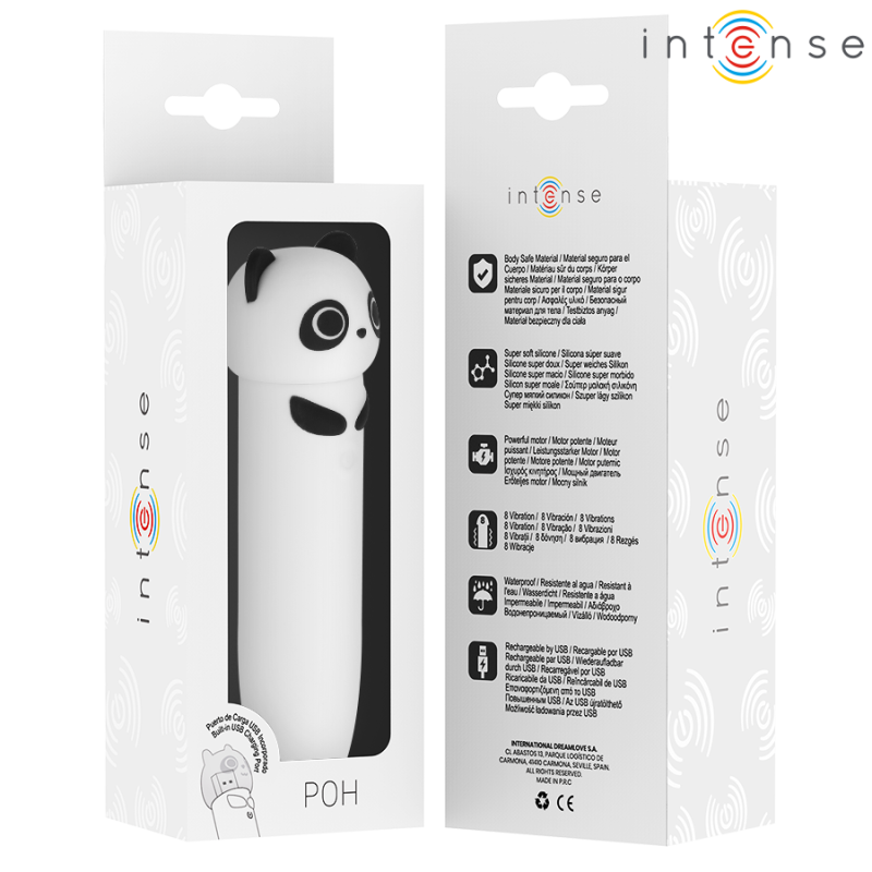 Intense - Poh Panda Vibrante Bullet Ricaricabile Usb 10 X 22 Cm - INTENSE FUN - Vibratori Mini | erosidea.com