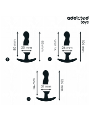 Addicted Toys - Set Di 3 Tappi Anali Modello 1 - Addicted Toys - Plug e Catene Anali | erosidea.com