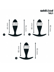 Addicted Toys - Set Di 3 Tappi Anali Modello 2 - Addicted Toys - Plug e Catene Anali | erosidea.com