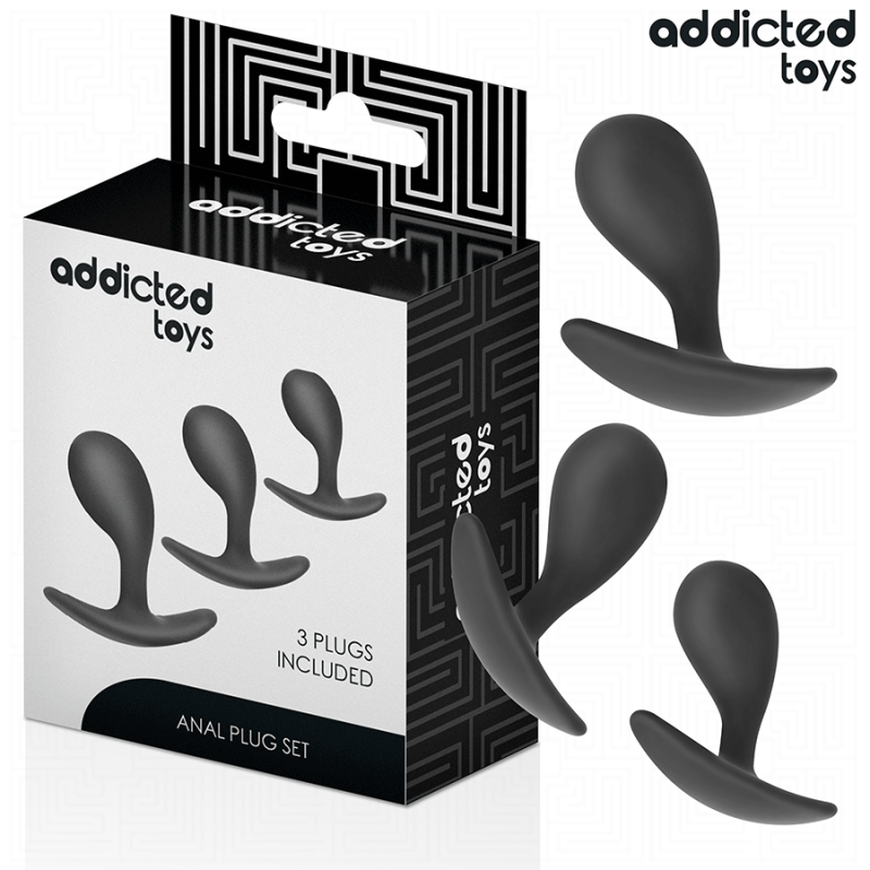 Addicted Toys - Set Di 3 Tappi Anali Modello 3 - Addicted Toys - Plug e Catene Anali | erosidea.com