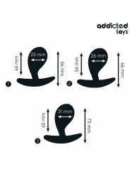 Addicted Toys - Set Di 3 Tappi Anali Modello 3 - Addicted Toys - Plug e Catene Anali | erosidea.com
