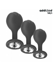 Addicted Toys - Set Di 3 Tappi Anali Con Gioiello - Addicted Toys - Plug e Catene Anali | erosidea.com
