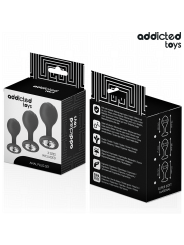 Addicted Toys - Set Di 3 Tappi Anali Con Gioiello - Addicted Toys - Plug e Catene Anali | erosidea.com