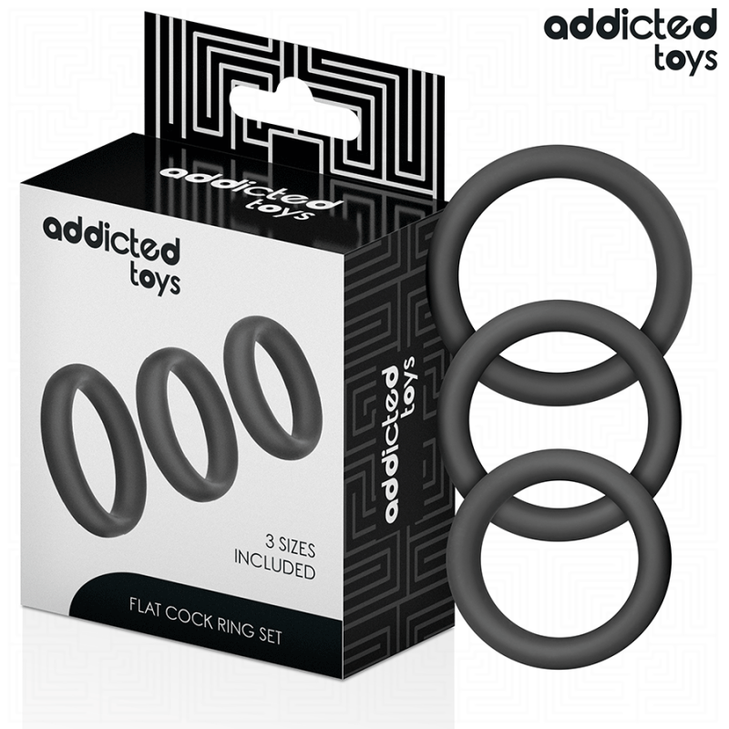 Addicted Toys - Set Di Anelli Piatti In Silicone - Addicted Toys - Plug e Catene Anali | erosidea.com