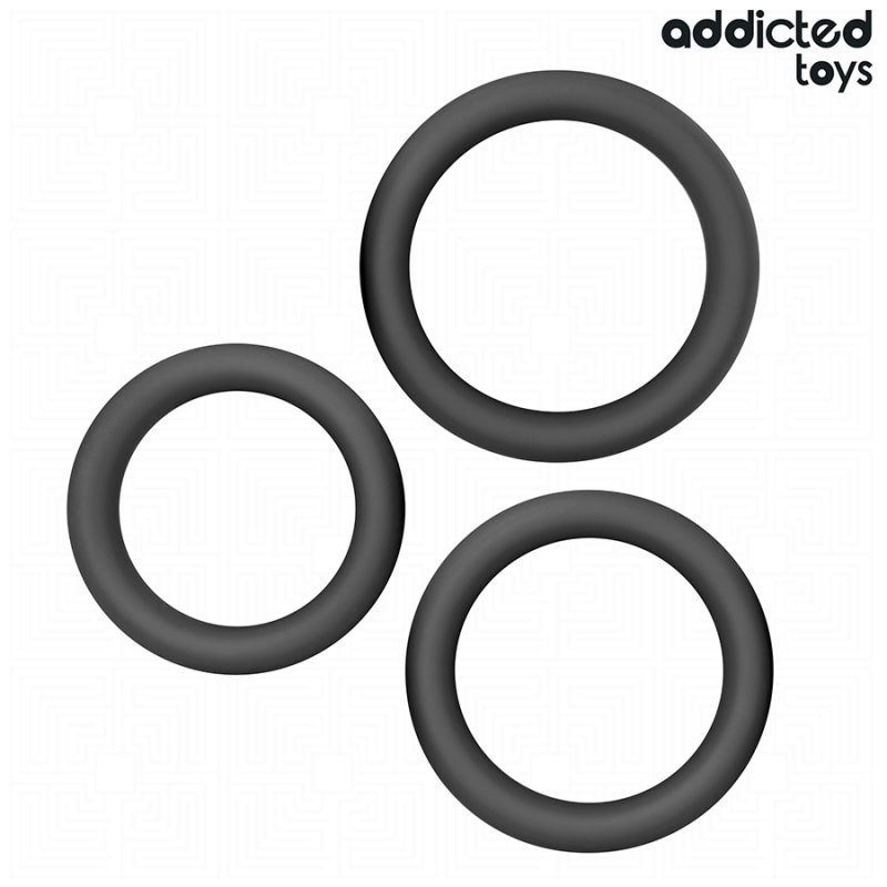 Addicted Toys - Set Di Anelli Piatti In Silicone - Addicted Toys - Plug e Catene Anali | erosidea.com