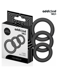 Addicted Toys - Set Di Anelli In Silicone Modello 1 - Addicted Toys - Guaine e Prolunghe | erosidea.com