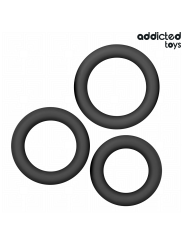 Addicted Toys - Set Di Anelli In Silicone Modello 1 - Addicted Toys - Guaine e Prolunghe | erosidea.com