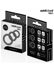 Addicted Toys - Set Di Anelli In Silicone Modello 1 - Addicted Toys - Guaine e Prolunghe | erosidea.com