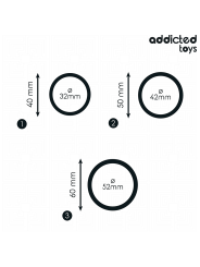Addicted Toys - Set Di Anelli In Silicone Modello 2 - Addicted Toys - Guaine e Prolunghe | erosidea.com