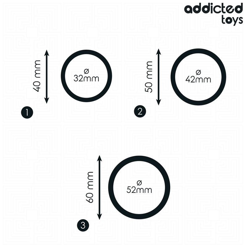Addicted Toys - Set Di Anelli In Silicone Modello 2 - Addicted Toys - Guaine e Prolunghe | erosidea.com