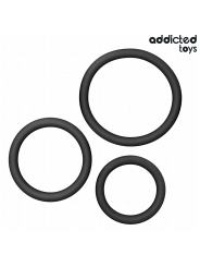 Addicted Toys - Set Di Anelli In Silicone Modello 2 - Addicted Toys - Guaine e Prolunghe | erosidea.com