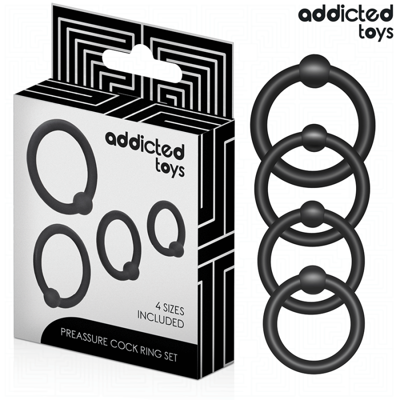 Addicted Toys - Set Di Anelli In Silicone A Pressione - Addicted Toys - Guaine e Prolunghe | erosidea.com