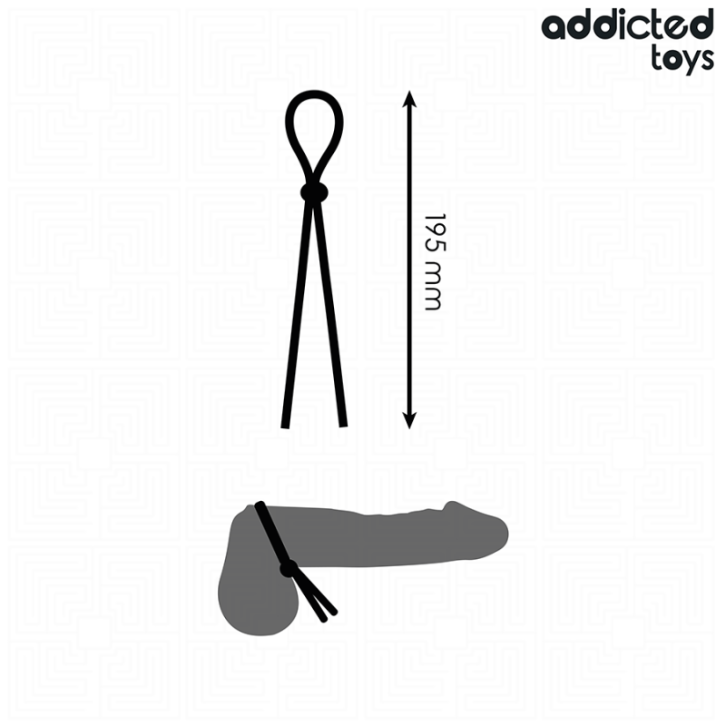 Addicted Toys - Corda In Silicone Pene A Singolo Anello - Addicted Toys - Guaine e Prolunghe | erosidea.com