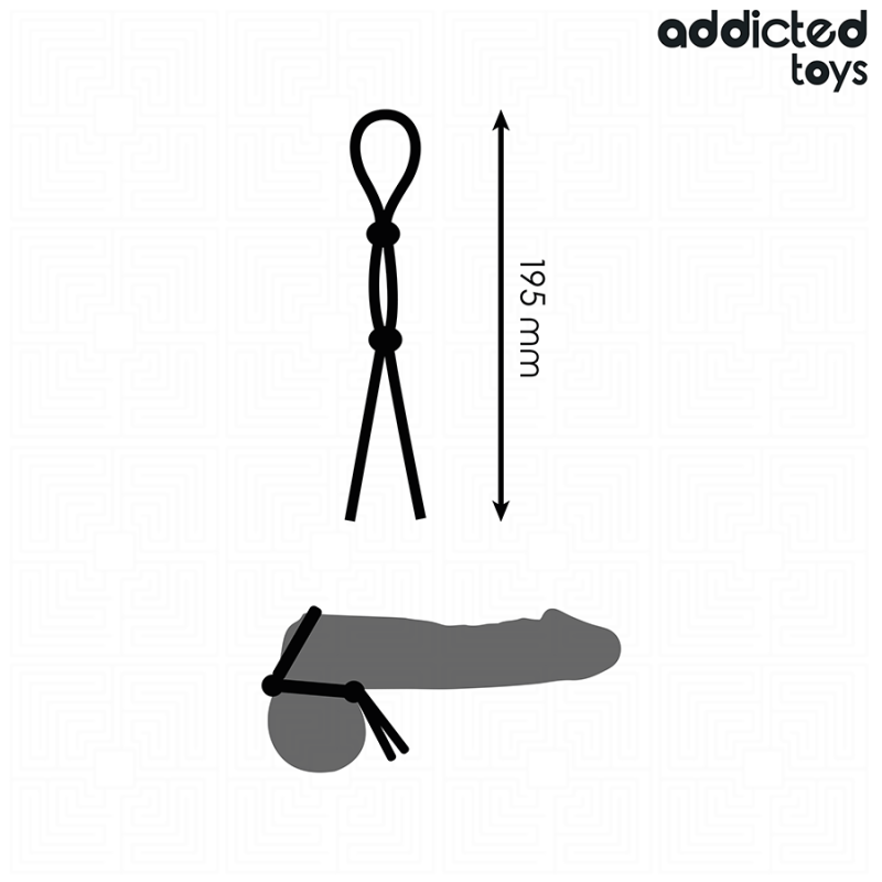 Addicted Toys - Corda In Silicone Per Il Pene A Doppio Anello - Addicted Toys - Guaine e Prolunghe | erosidea.com
