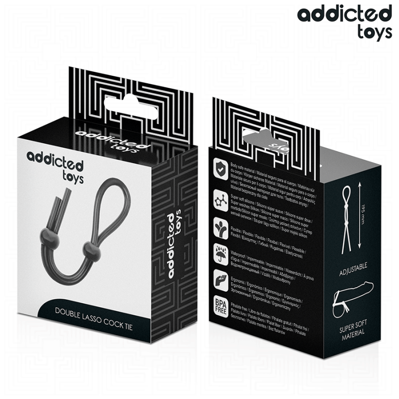 Addicted Toys - Corda In Silicone Per Il Pene A Doppio Anello - Addicted Toys - Guaine e Prolunghe | erosidea.com