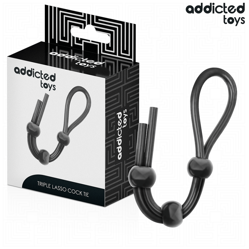 Addicted Toys - Corda In Silicone Per Il Pene A Triplo Anello - Addicted Toys - Guaine e Prolunghe | erosidea.com