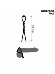 Addicted Toys - Corda In Silicone Per Il Pene A Triplo Anello - Addicted Toys - Guaine e Prolunghe | erosidea.com