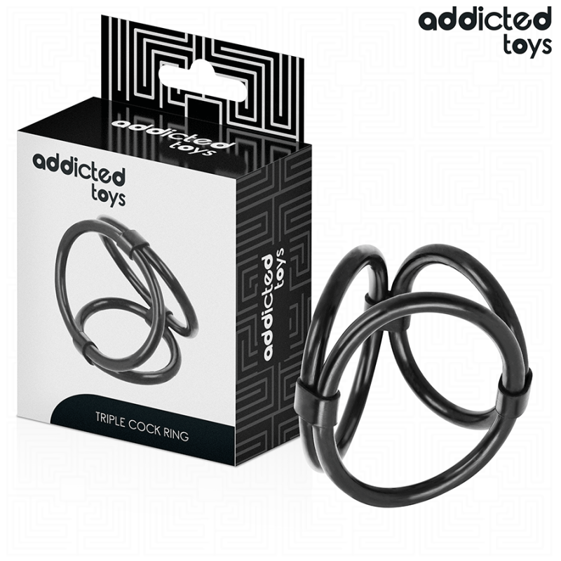Addicted Toys - Anello Pene Triplo - Addicted Toys - Guaine e Prolunghe | erosidea.com