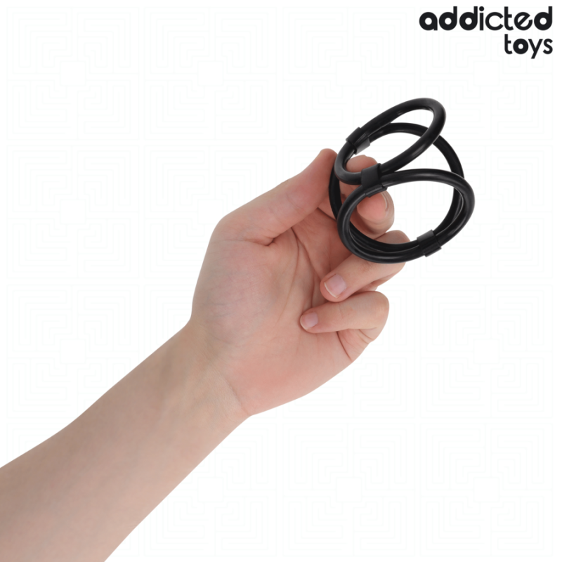 Addicted Toys - Anello Pene Triplo - Addicted Toys - Guaine e Prolunghe | erosidea.com