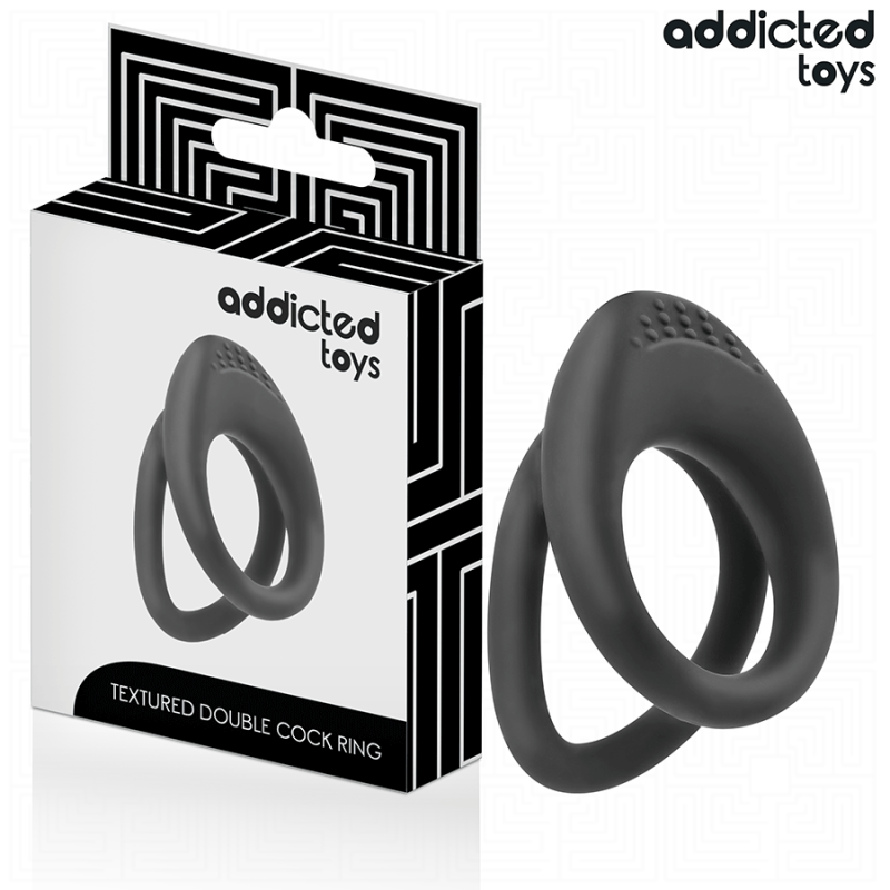 Addicted Toys - Anello Pene A Doppia Texture - Addicted Toys - Guaine e Prolunghe | erosidea.com