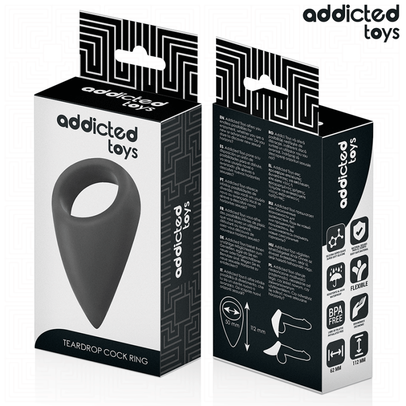 Addicted Toys - Anello Pene A Forma Di Lacrima - Addicted Toys - Guaine e Prolunghe | erosidea.com