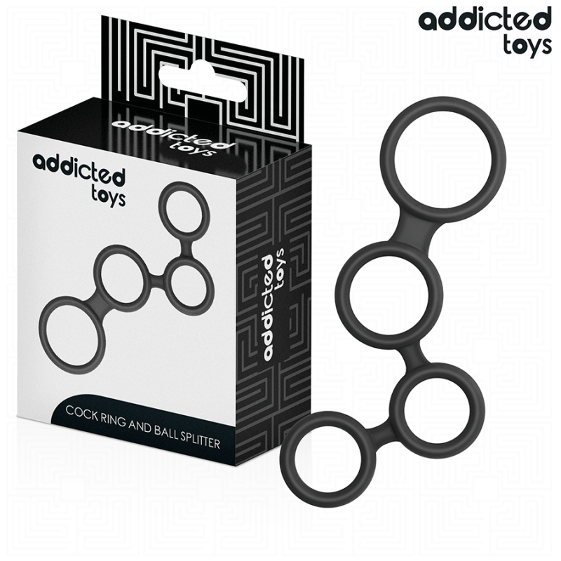 Addicted Toys - Anello Pene Con Divisori Per Testicoli - Addicted Toys - Guaine e Prolunghe | erosidea.com