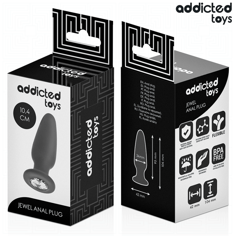 Addicted Toys - Plug Anale Con Gioiello Taglia M 104 Cm - Addicted Toys - Anelli Fallici | erosidea.com