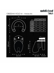 Addicted Toys Locked - Gabbia Pene Obsidian Hold Taglia M - ADDICTED TOYS LOCKED - Costrittivi | erosidea.com